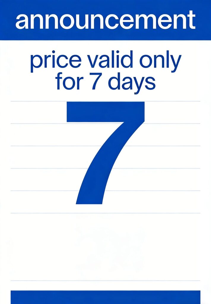 announcement for custom food packaging price validation